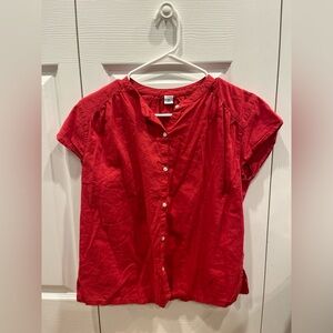 Red Old Navy size extra small button up blouse